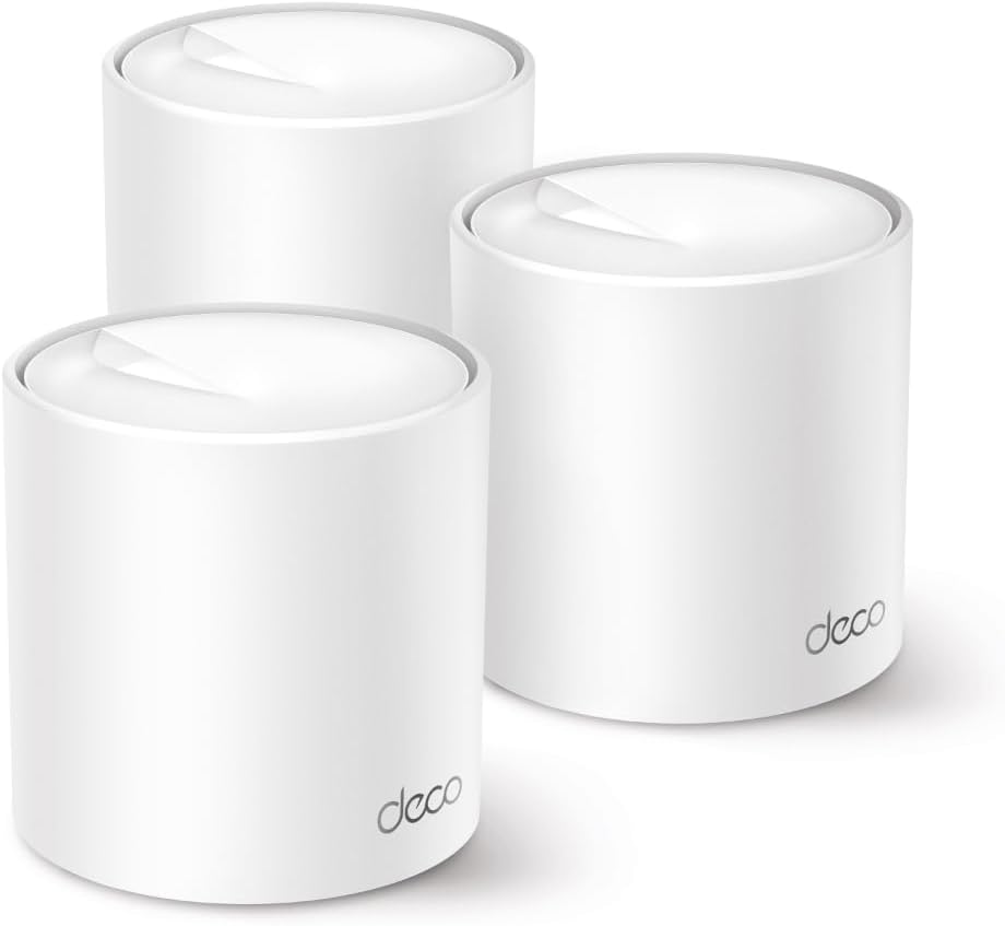 TP-Link Deco X50 AX3000 Mesh Wi-Fi Set, 3-Pack, Wi-Fi 6, Dual Band Router and Repeater, 3x Gigabit Ports for Each Unit, Recommended for Homes with 4–6 Bedrooms, Comprehensive Parental Protection, WPA3