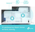 TP-Link Deco X50 AX3000 Mesh Wi-Fi Set, 3-Pack, Wi-Fi 6, Dual Band Router and Repeater, 3x Gigabit Ports for Each Unit, Recommended for Homes with 4–6 Bedrooms, Comprehensive Parental Protection, WPA3
