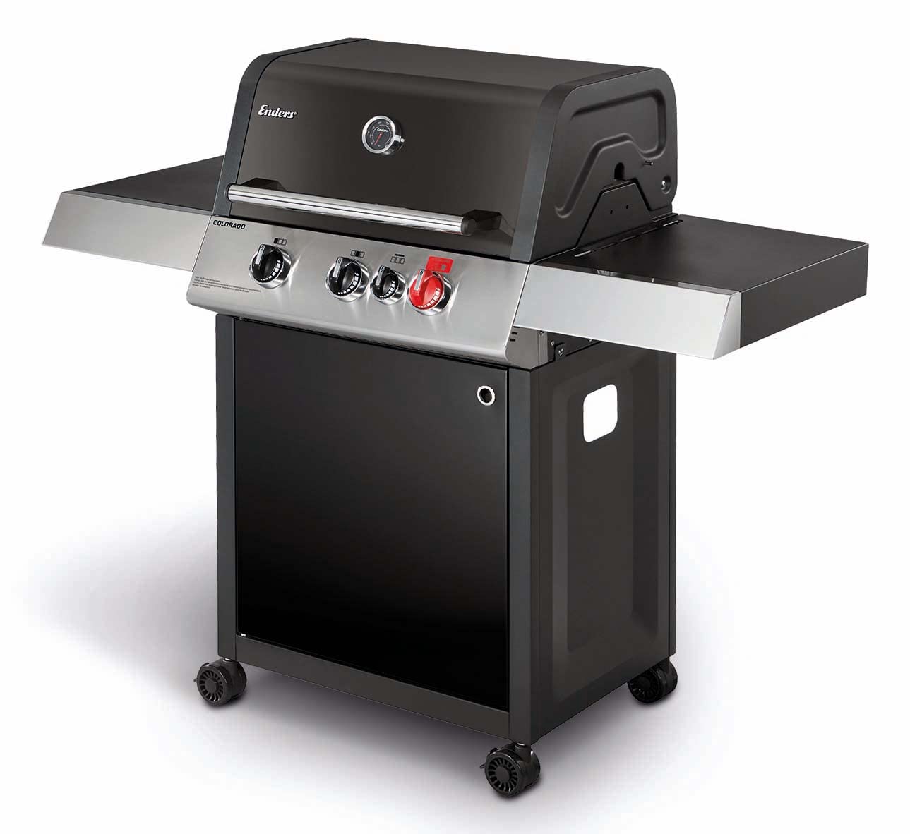 Enders® Hyde 4 SIKR Turbo Gas Grill, 4 Burners Made of Stainless Steel for Powerful Direct and Indirect Grilling, 800 °C Turbo Zone™, Switch Grid™, Infarot Back Burner and Side Cooker, #8041