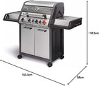 Enders® Gasgrill MONROE PRO 4 SIK TURBO, 4-Edelstahlbrenner, Seitenkocher, Infrarot-Backburner, Sichtfenster, HEAT RANGE™, SWITCH GRID™, 800 °C TURBO ZONE™, SIMPLE CLEAN™, #8378