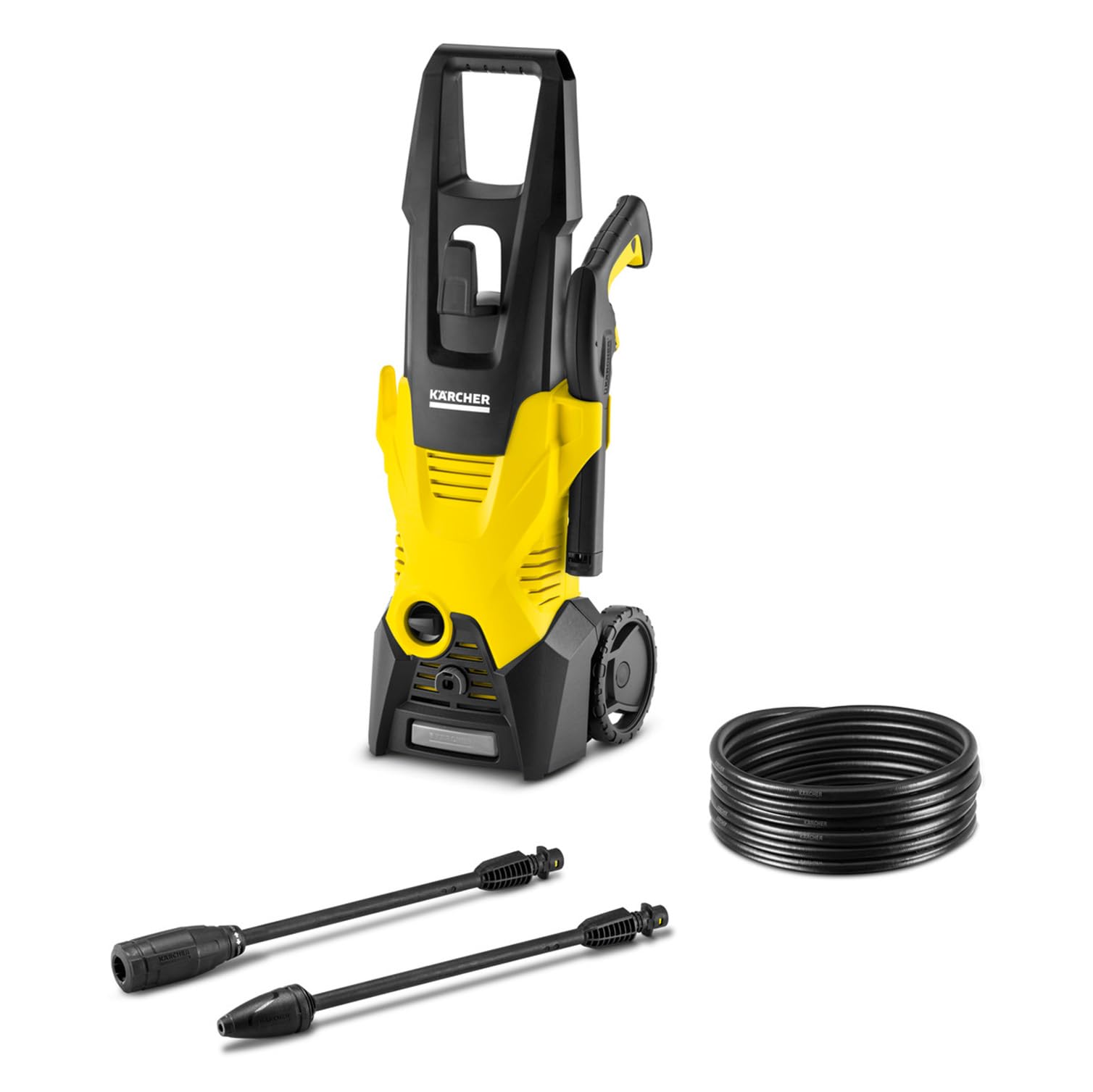 Kärcher K 3 FJ Home Pressure Washer, Pressure: Max. 120 Bar, Includes Foam Nozzle for Good Adhesive Foam and Highest Dirt Dissolving Power & HomeKit, Yellow