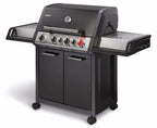 Enders® Gasgrill MONROE PRO 3 SIK TURBO, 3-Edelstahlbrenner, Seitenkocher, Infrarot-Backburner, PanoVision Sicht, HEAT RANGE-Brenner, SWITCH GRID, 800 °C TURBO ZONE, SIMPLE CLEAN #8376, Silber/Schwarz