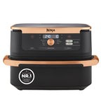 Ninja Foodi FlexDrawer Hot Air Fryer, Dual Zone, Converts to MegaZone 10.4L, Dual Zone, with Little to No Oil, Non-Stick Dishwasher Safe Parts, Stone Gold AF500EUSD