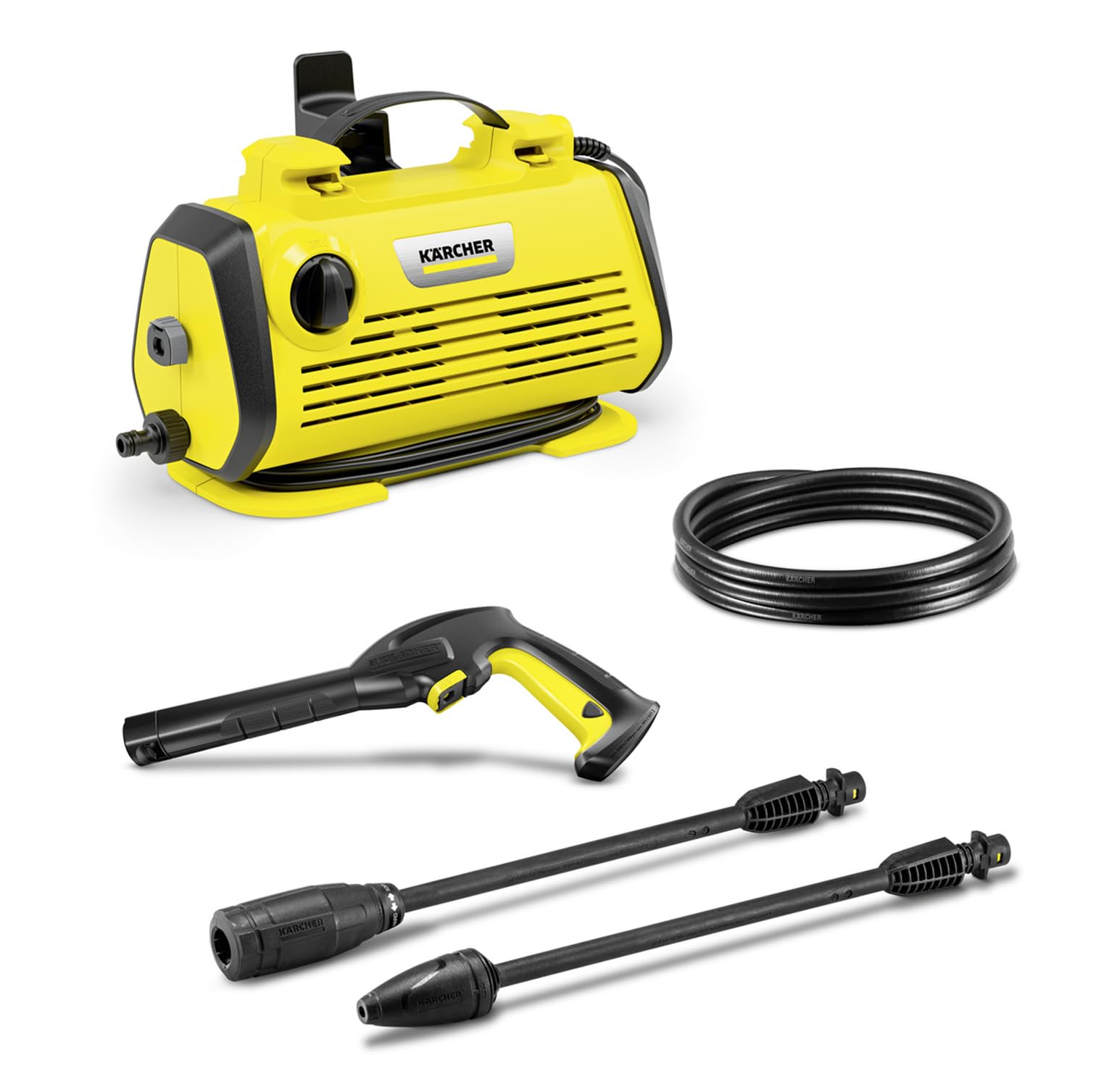 Kärcher K 3 FJ Home Pressure Washer, Pressure: Max. 120 Bar, Includes Foam Nozzle for Good Adhesive Foam and Highest Dirt Dissolving Power & HomeKit, Yellow