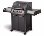 Enders® Gasgrill MONROE PRO 3 SIK TURBO, 3-Edelstahlbrenner, Seitenkocher, Infrarot-Backburner, PanoVision Sicht, HEAT RANGE-Brenner, SWITCH GRID, 800 °C TURBO ZONE, SIMPLE CLEAN #8376, Silber/Schwarz