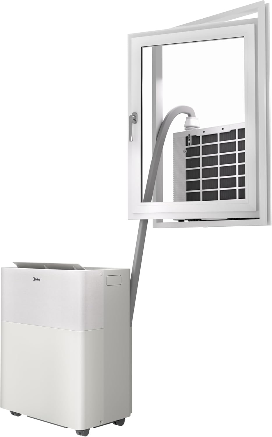 Midea PortaSplit-E Mobile Klimaanlage,Kühlen A++/Heizen A+, 12000 BTU 3,5kW,Mini-Split-Klimaanlage, Farbe Pfirsich,für Räume bis zu 42 m² / 105 m³, nur 39 dB(A) im Silent-Modus [Energieklasse A++]