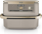 Ninja Foodi FlexDrawer Hot Air Fryer, Dual Zone, Converts to MegaZone 10.4L, Dual Zone, with Little to No Oil, Non-Stick Dishwasher Safe Parts, Stone Gold AF500EUSD
