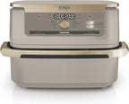 Ninja Foodi FlexDrawer Hot Air Fryer, Dual Zone, Converts to MegaZone 10.4L, Dual Zone, with Little to No Oil, Non-Stick Dishwasher Safe Parts, Stone Gold AF500EUSD