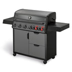 Enders® Hyde 4 SIKR Turbo Gas Grill, 4 Burners Made of Stainless Steel for Powerful Direct and Indirect Grilling, 800 °C Turbo Zone™, Switch Grid™, Infarot Back Burner and Side Cooker, #8041