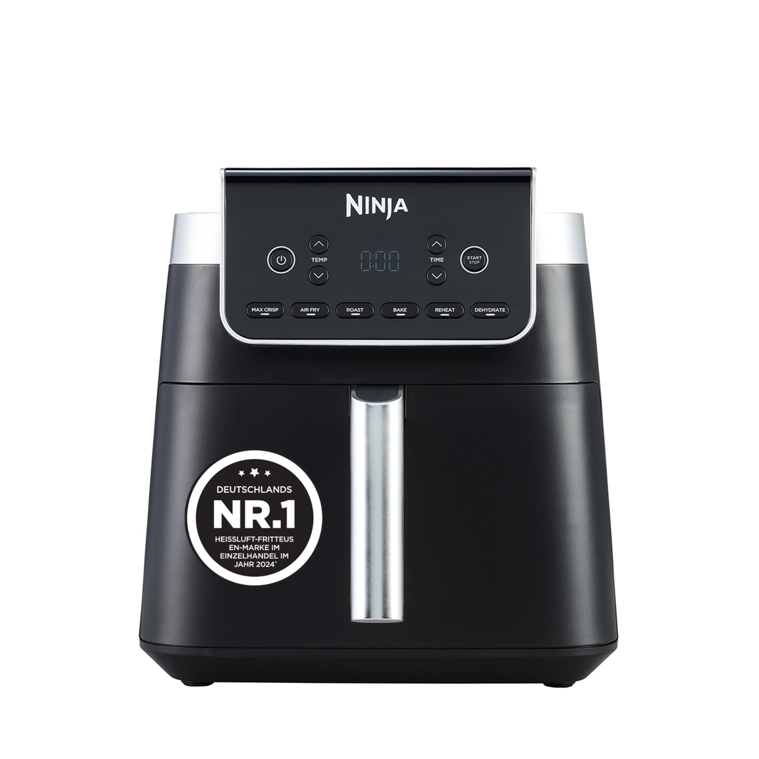 Ninja MAX PRO AF180EUCP Hot Air Fryer, 6.2 L, Black/Copper, Oil-Free