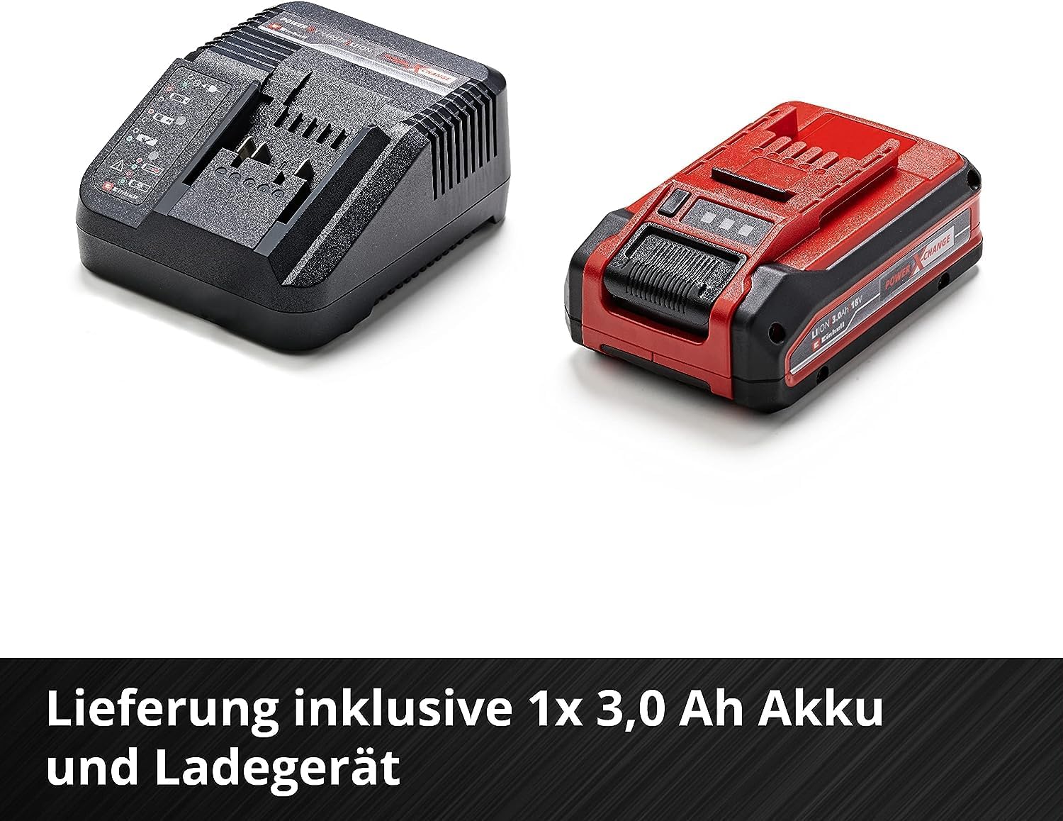 Einhell City Cordless Lawnmower GE-cm 18/30 Li Kit | PXC | 18 V | 30 cm cutting width | up to 150 m² | brushless | 25 L collection basket | 3.0 Ah battery & charger