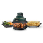 Ninja CRISPi Portable Air Fryer Hot Air Fryer, 3.8 L, Grey FN101EUGY | 4-in-1: Hot Air Frying, Roasting, Keeping Warm, Recrisp, Compact, 6 Servings, 2x Removable Glass Containers & Lid, 1700W