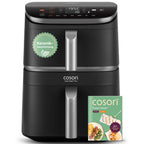 Cosori Airfryer New Generation 2026 Exclusive TurboBlaze Tech 8.6L | NTC-Tech, XL Heating Ring, PFAS Free Ceramic Coating, 39% Narrower, 3 Fan Levels, Turbo Tower Compact