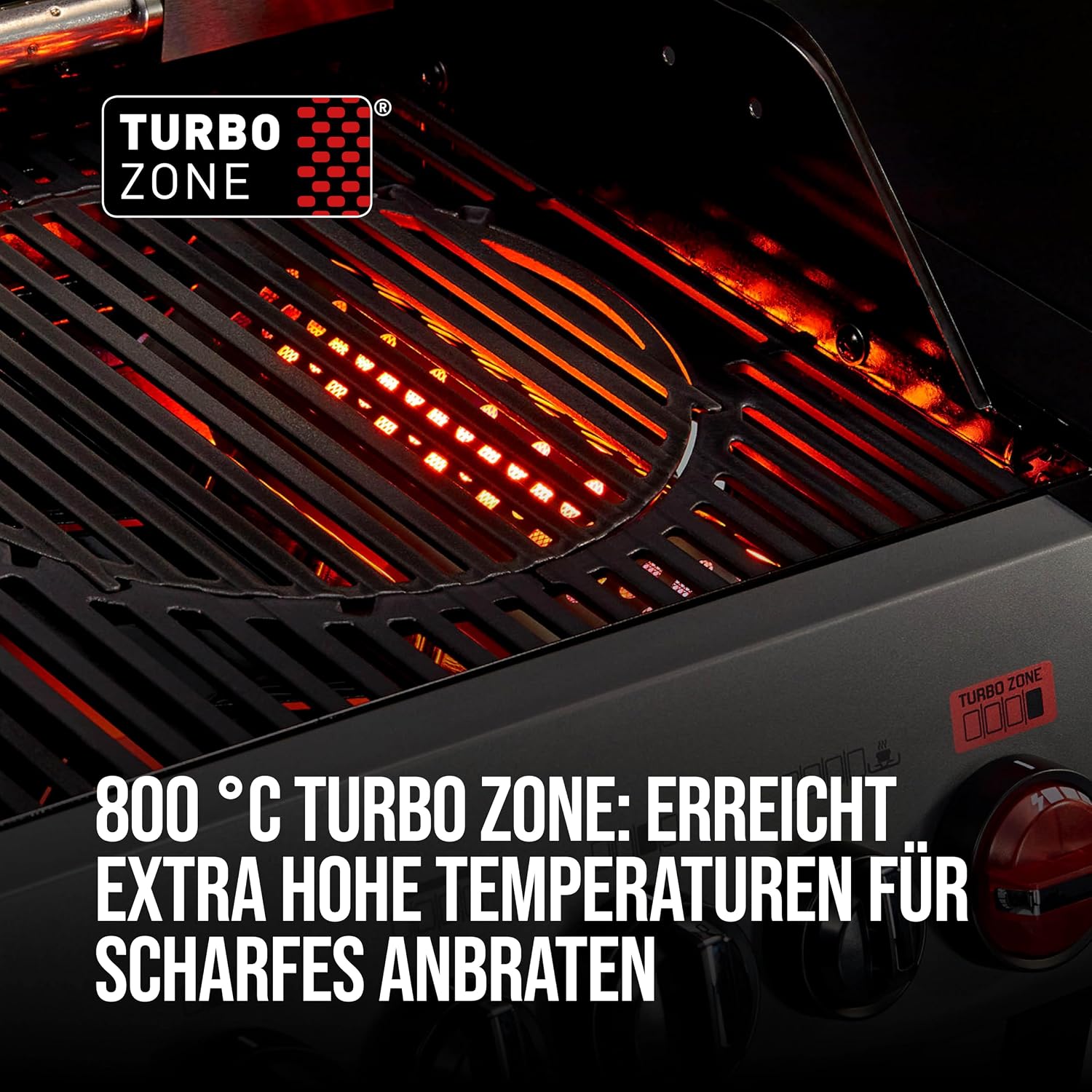 Enders® Hyde 4 SIKR Turbo Gas Grill, 4 Burners Made of Stainless Steel for Powerful Direct and Indirect Grilling, 800 °C Turbo Zone™, Switch Grid™, Infarot Back Burner and Side Cooker, #8041