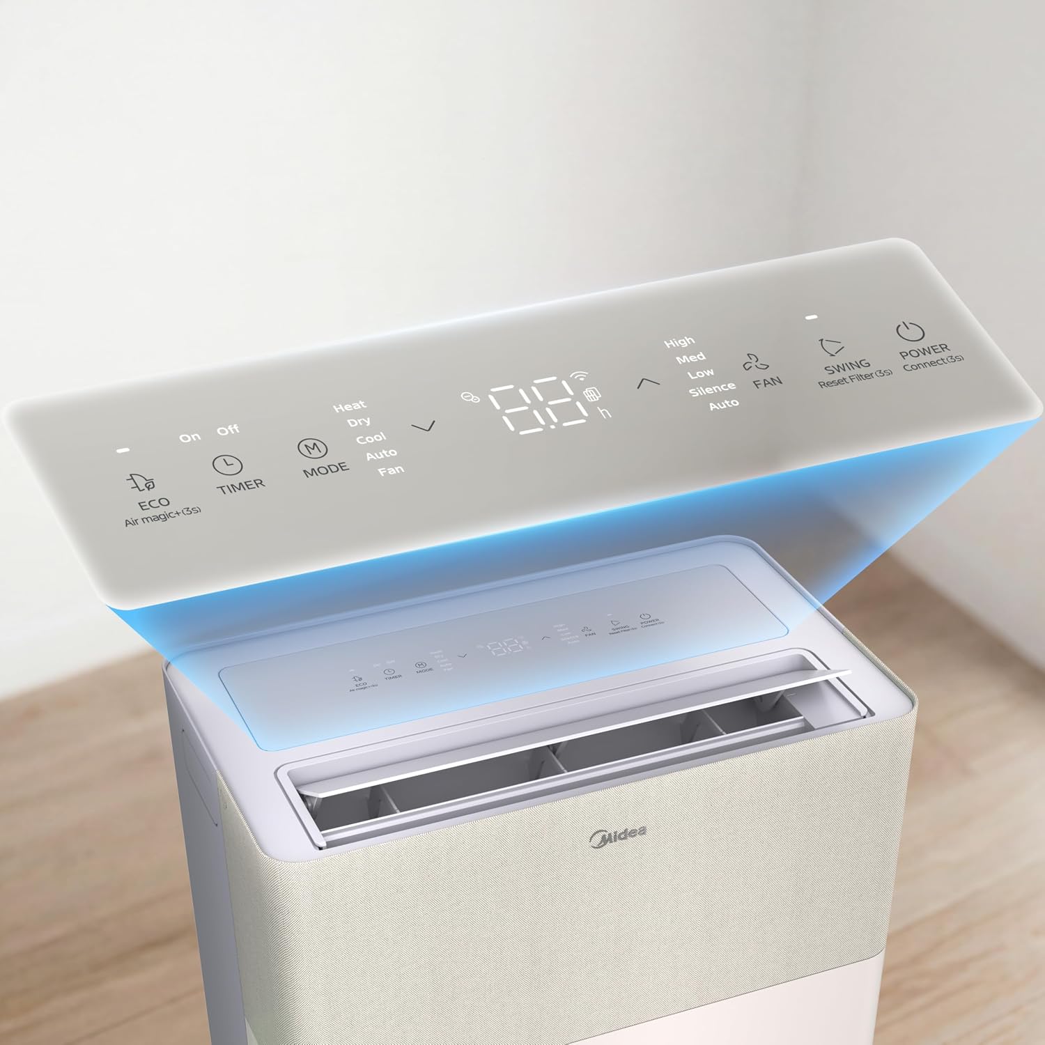 Midea PortaSplit-E Mobile Klimaanlage,Kühlen A++/Heizen A+, 12000 BTU 3,5kW,Mini-Split-Klimaanlage, Farbe Pfirsich,für Räume bis zu 42 m² / 105 m³, nur 39 dB(A) im Silent-Modus [Energieklasse A++]