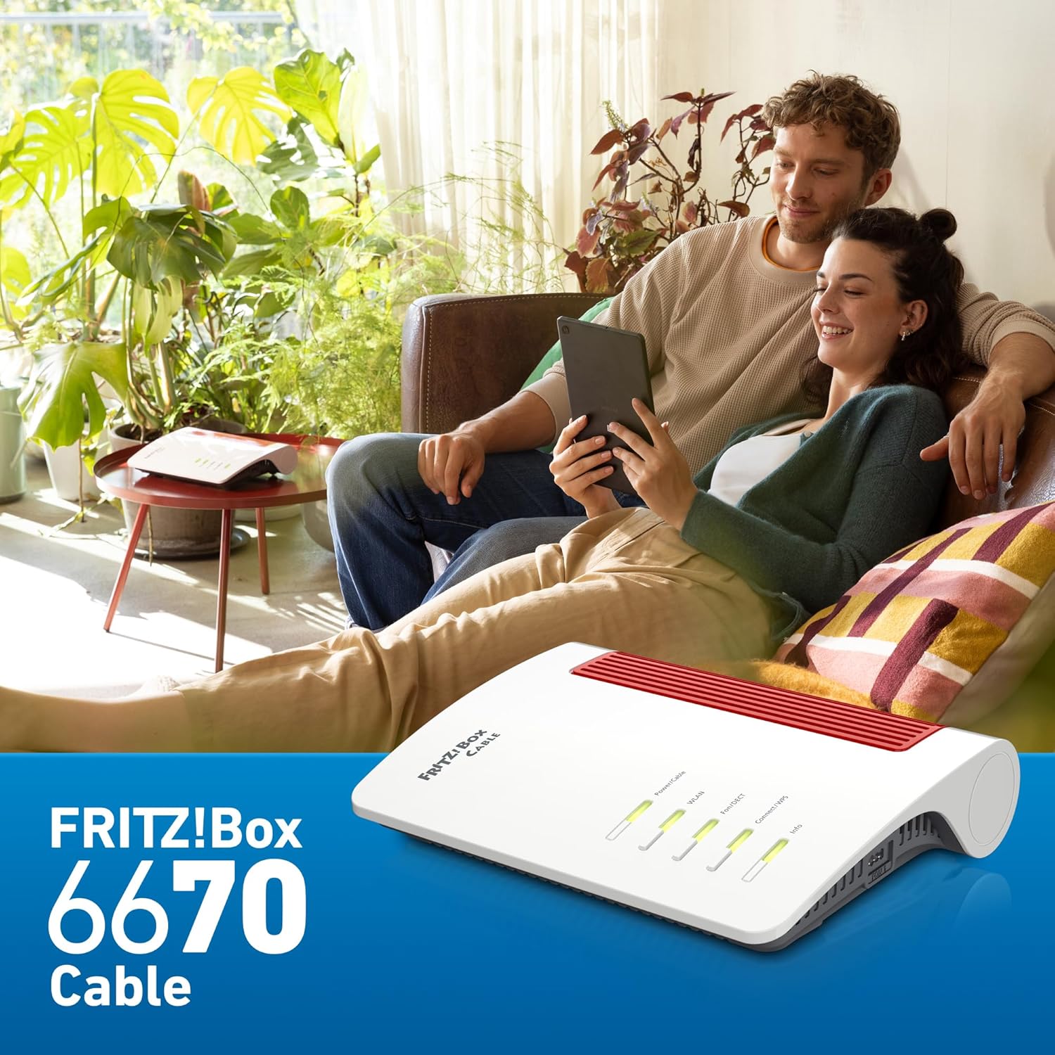 FRITZ!Box 6670 | Router for Cable Connection | Wi-Fi 7 up to 3.6 Gbps | Dualband WLAN (2.4/5 GHz), cable up to 6 Gbps with DOCSIS 3.1, smart home with DECT & Zigbee, WLAN mesh, made in Europe