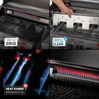 Enders® Gasgrill MONROE PRO 4 SIK TURBO, 4-Edelstahlbrenner, Seitenkocher, Infrarot-Backburner, Sichtfenster, HEAT RANGE™, SWITCH GRID™, 800 °C TURBO ZONE™, SIMPLE CLEAN™, #8378