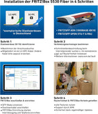 FRITZ!Box 5530 Fibre | Fibre Optic Router | Wi-Fi 6 up to 3 Gbps | For AON & GPON fibre optic connection, dual band WLAN (2.4/5 GHz), high data security, WLAN mesh, made in Europe