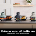 Ninja CRISPi Portable Air Fryer Hot Air Fryer, 3.8 L, Grey FN101EUGY | 4-in-1: Hot Air Frying, Roasting, Keeping Warm, Recrisp, Compact, 6 Servings, 2x Removable Glass Containers & Lid, 1700W