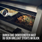 Enders® Gasgrill MONROE PRO 4 SIK TURBO, 4-Edelstahlbrenner, Seitenkocher, Infrarot-Backburner, Sichtfenster, HEAT RANGE™, SWITCH GRID™, 800 °C TURBO ZONE™, SIMPLE CLEAN™, #8378