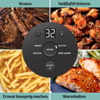 Ninja CRISPi Portable Air Fryer Hot Air Fryer, 3.8 L, Grey FN101EUGY | 4-in-1: Hot Air Frying, Roasting, Keeping Warm, Recrisp, Compact, 6 Servings, 2x Removable Glass Containers & Lid, 1700W