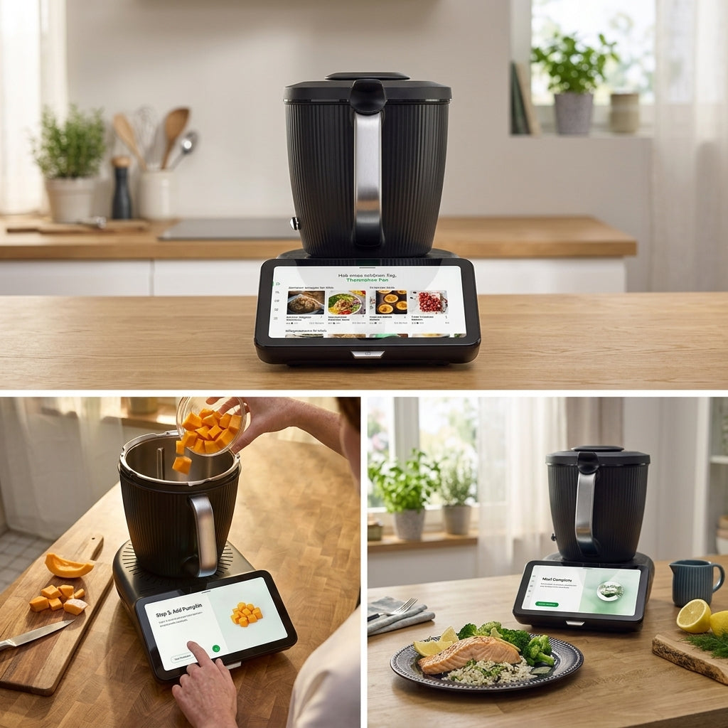 Vorwerk Thermomix TM7 Küchenmaschine, 2000W, 2,2L Mixtopf, 10-Zoll-Display, über 30 Funktionen