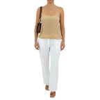 Damen rückenfreies Tanktop in Hellbraun