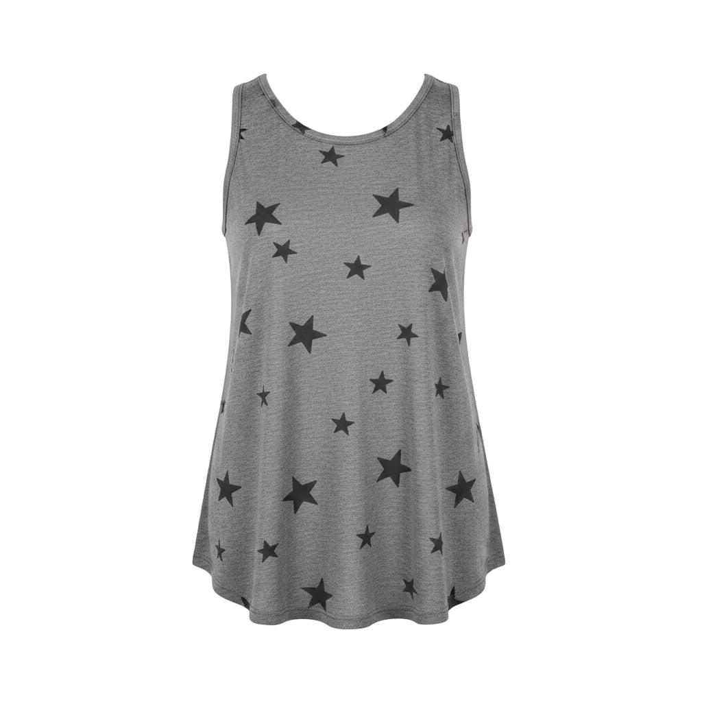 Damen Tanktop mit Sternmuster in Weiß