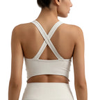 Damen ärmelloses Tanktop mit unregelmäßigem Design in Weiß Vorderansicht