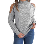 Damen Sweater mit Twistmuster in Rosa Vorderansicht