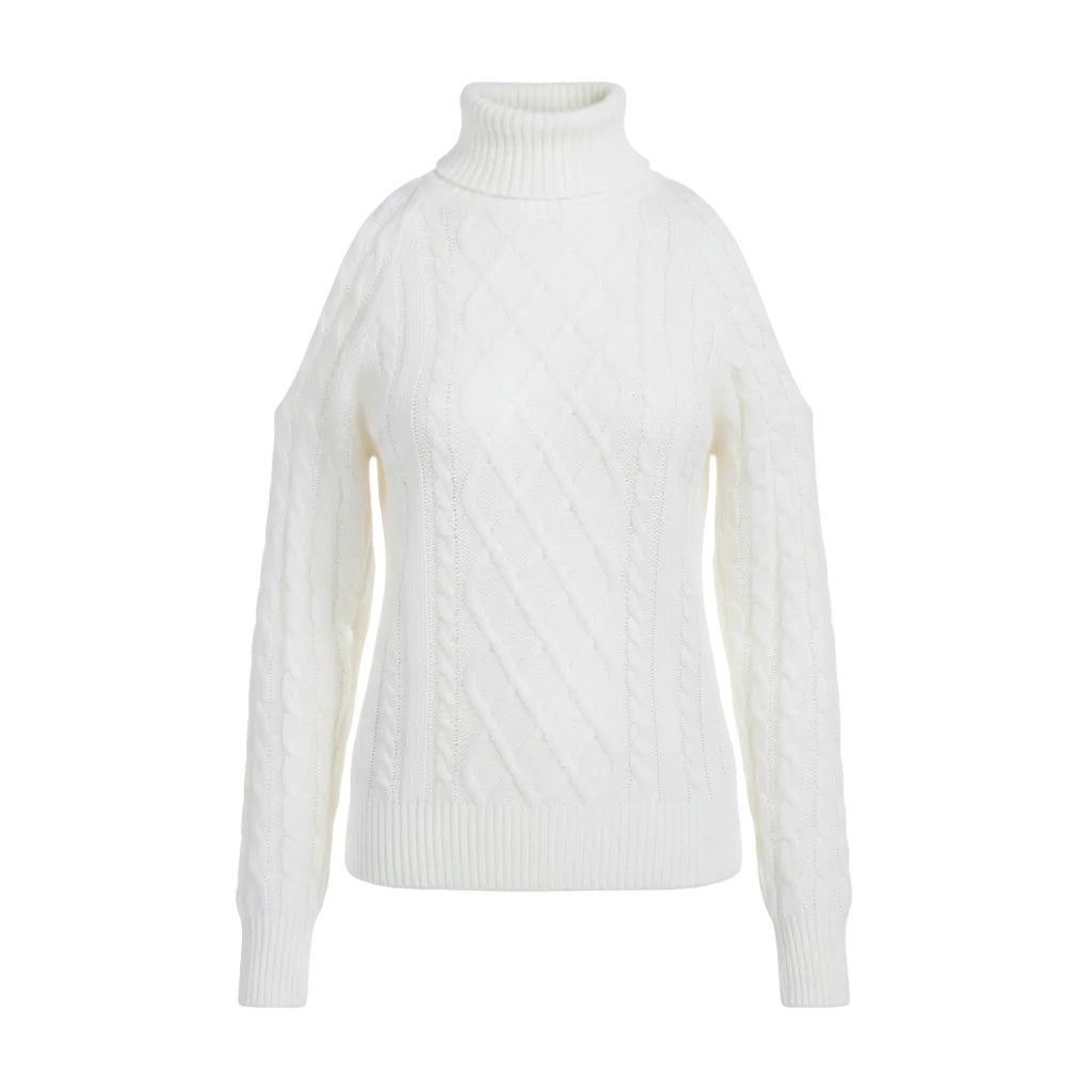 Damen schulterfreier Sweater in Grau