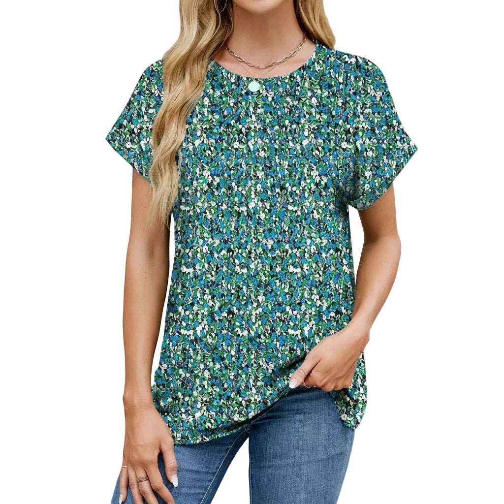 Damen T-Shirt mit lockerer Passform in Gelbe Blume