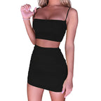 Damen ärmelloses Tanktop mit Faltenrock