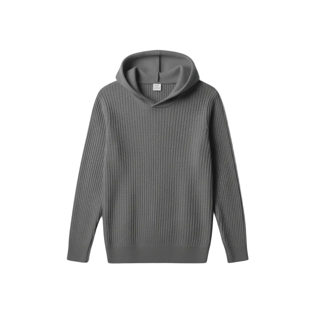 Herren Hoodie mit Rundhalsausschnitt in Cremeweiß Vorderansicht
