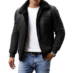 Herren Jacke mit Reißverschluss in Beige Vorderansicht