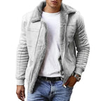 Herren Jacke mit Reißverschluss in Grau Vorderansicht