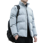Herren Jacke mit Stehkragen in Khaki Vorderansicht