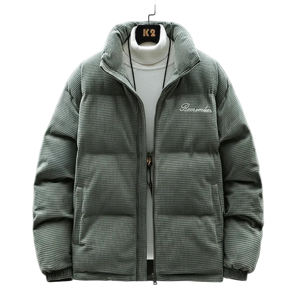 Herren Jacke mit Waffelstruktur in Khaki
