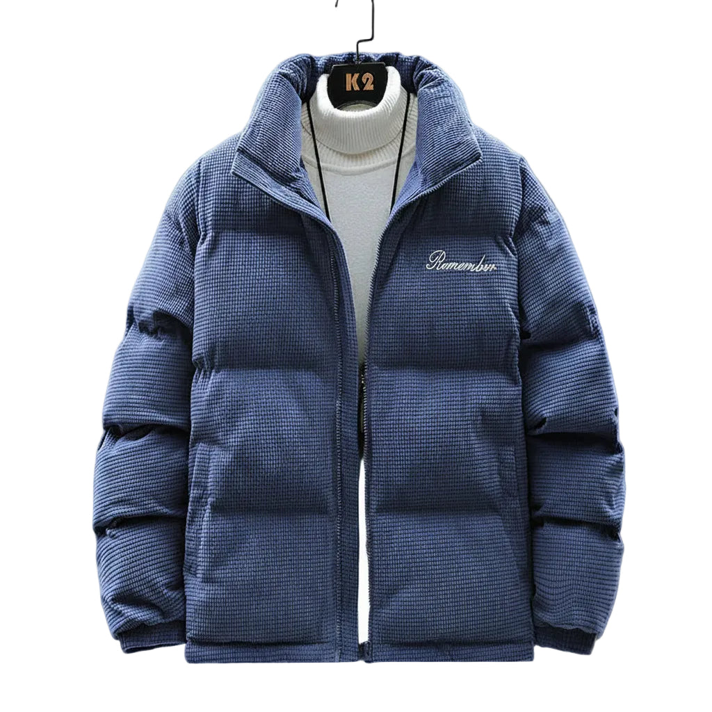 Herren Jacke mit Waffelstruktur in Olivgrün