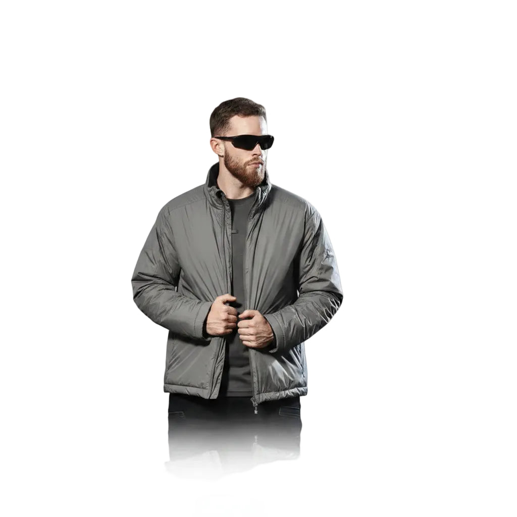 Herren Jacke mit Reißverschluss in Grau