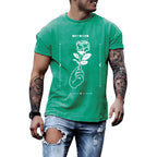 Herren Rundhals T-Shirt in Grün