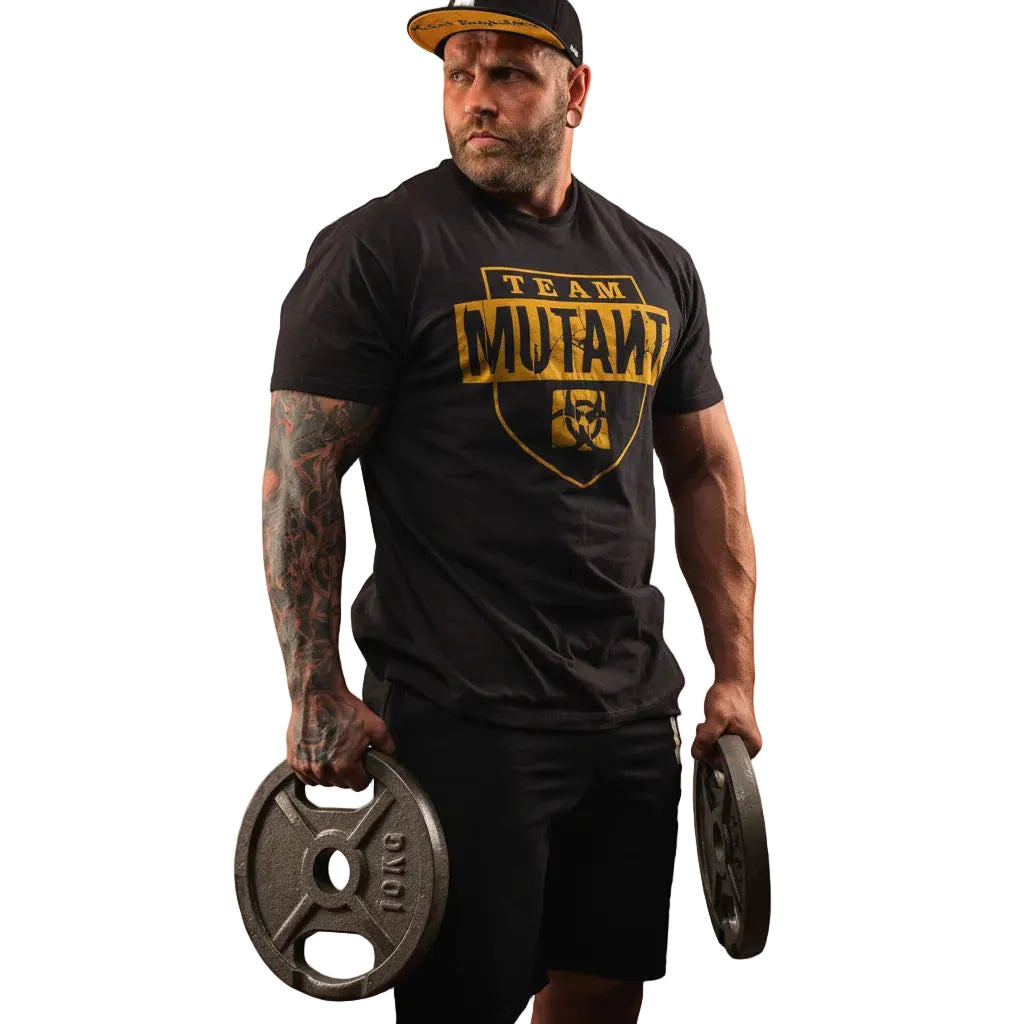 Herren T-Shirt mit Kurzarm in Gelb Vorderansicht