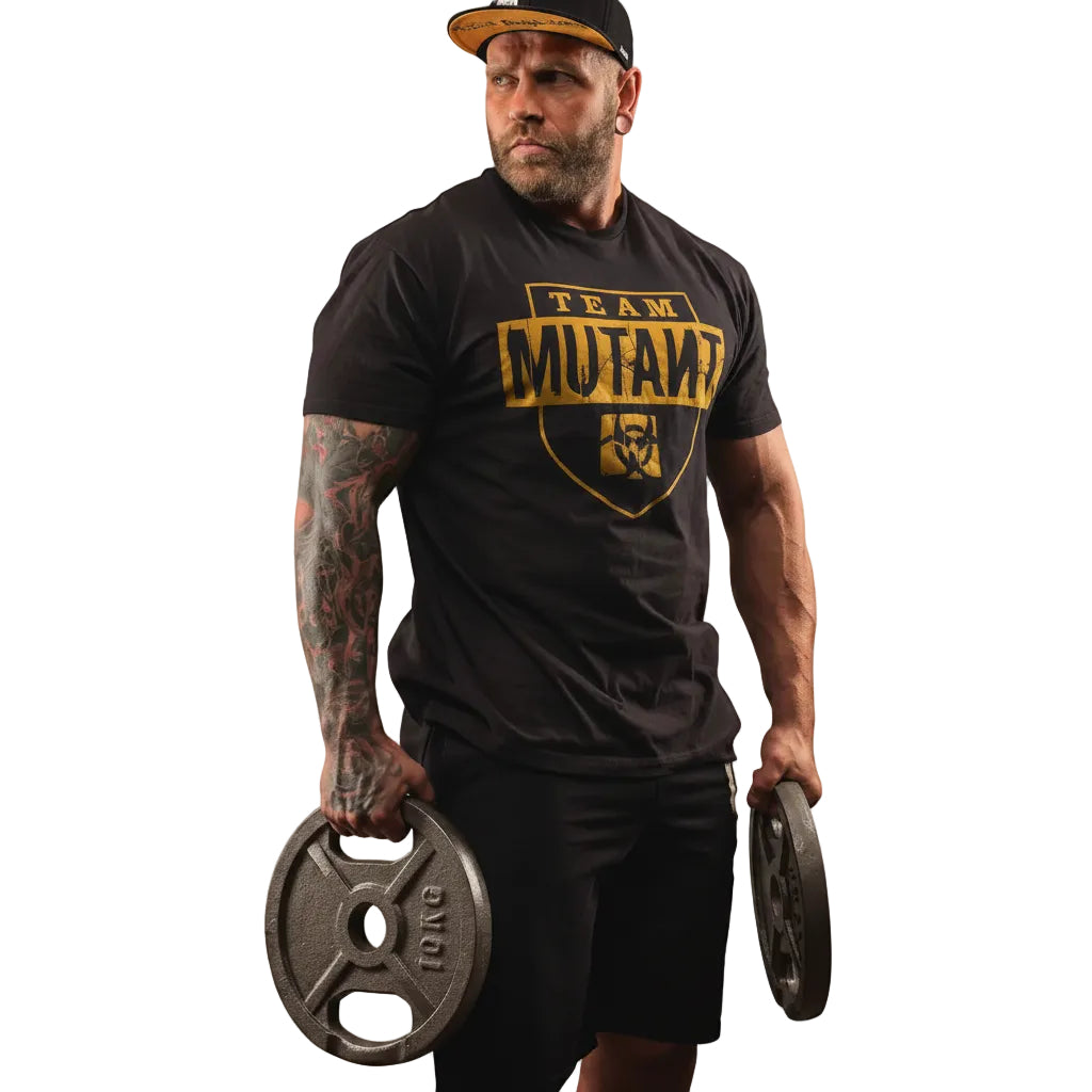 Herren T-Shirt mit Kurzarm in Schwarz Vorderansicht